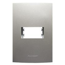 Placa 4x2 c/ Suporte p/ 1 Módulo Inova Pro Class Titanium Alumbra Placa 4x2 c/ Suporte p/ 1 Módulo Inova Pro Class Titanium Alumbra