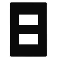 Placa 4x2 C/ Suporte P/ 2 Módulos Separados EBONY INFINITI 21479 Placa 4x2 C/ Suporte P/ 2 Módulos Separados EBONY INFINITI 21479