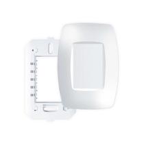 Placa 4x2 Cega Com Suporte Branca Fame Elegance