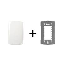 Placa 4x2 Cega Espelho Branco Alumbra Bliss com Suporte