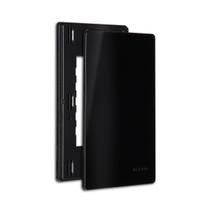 Placa 4x2 Cego com Suporte Ebony Infiniti Placa 4x2 Cego com Suporte Ebony Infiniti