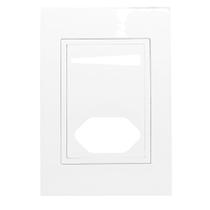 Placa 4x2 com 1 Interruptor e 1 Tomada com Suporte - RVB-1300/78 - RAVENNA Placa 4x2 com 1 Interruptor e 1 Tomada com Suporte - RVB-1300/78 - RAVENNA