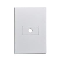 Placa 4x2 Com Saída Para Fio Branco Recta Gloss Blux