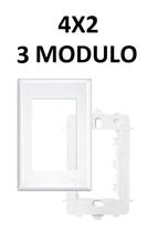 Placa 4x2 com suporte 03 modulos 2887 evidence fame Placa 4x2 com suporte 03 modulos 2887 evidence fame