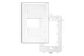 Placa 4x2 com Suporte 1 Módulo Horizontal Evidence Branco