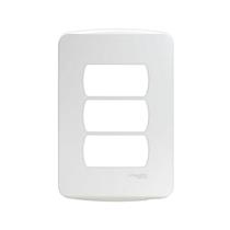 Placa 4x2 com Suporte 3 Módulos Branca Miluz Schneider