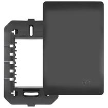 Placa 4x2 com Suporte Cega Habitat Black - 4068 - FAME Placa 4x2 com Suporte Cega Habitat Black - 4068 - FAME
