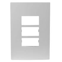 Placa 4x2 i9 3p Ilumi Espelho Tomada Interruptor Acabamento Elétrico Branco Fosco Lisa Nova Placa 4x2 i9 3p Ilumi Espelho Tomada Interruptor Acabamento Elétrico Branco Fosco Lisa Nova