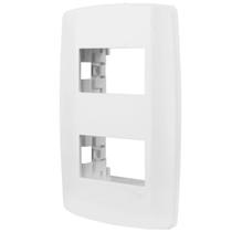 Placa 4x2 Ilumi Slim Branco 2 Módulos Com Suporte - 82080 Placa 4x2 Ilumi Slim Branco 2 Módulos Com Suporte - 82080