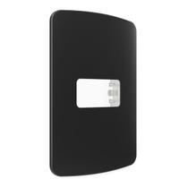 Placa 4x2 Margirius 1 Posto com Suporte B3 Preto Placa 4x2 Margirius 1 Posto com Suporte B3 Preto