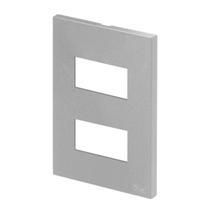 Placa 4x2 P/ 2 Módulo Separado Prata Recta Satin - B.lux