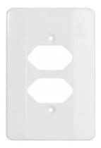 Placa 4x2 P/2 Tomadas Horizontal Mectronic Millenium