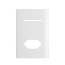 Placa 4x2 para 1 Interruptor Horizontal e 1 Tomada + Suporte Branco da Linha Novara - 1100/78 - DICOMPEL Placa 4x2 para 1 Interruptor Horizontal e 1 Tomada + Suporte Branco da Linha Novara - 1100/78 - DICOMPEL