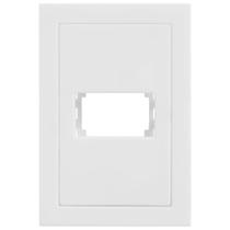 Placa 4x2 para 1 Módulo com Suporte Cinza Fosco - EKC-30000/37 - DICOMPEL