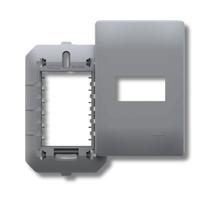 Placa 4x2 Para 1 Modulo Com Suporte Linha Habitat Onix - Fame Placa 4x2 Para 1 Modulo Com Suporte Linha Habitat Onix - Fame