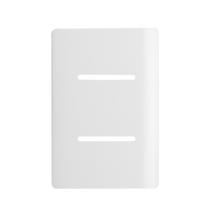 Placa 4x2 para 2 Interruptores com Suporte Branco NOVARA