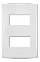 Placa 4x2 Para 2 Módulos Bco Com Suporte Siena 6406 Alumbra