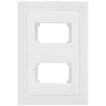 Placa 4x2 Para 2 Módulos com Suporte Cinza Fosco Ekc30000-38 Dicompel Placa 4x2 2 Modelos com S Placa 4x2 Para 2 Módulos com Suporte Cinza Fosco Ekc30000-38 Dicompel Placa 4x2 2 Modelos com S