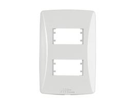 Placa 4x2 Para 2 Módulos Distanciados Linha Petra - MecTronic - MEC-TRONIC