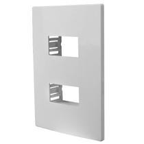 Placa 4x2" Para 2 módulos separados horizontal com suporte Linha i9 Ilumi Placa 4x2" Para 2 módulos separados horizontal com suporte Linha i9 Ilumi