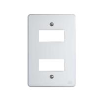 Placa 4x2 para 2 Postos Equille Branca - WEG Placa 4x2 para 2 Postos Equille Branca - WEG