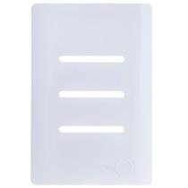 Placa 4x2 para 3 Interruptores Horizontais + Suporte Branco da Linha Novara - 1100-65 - DICOMPEL Placa 4x2 para 3 Interruptores Horizontais + Suporte Branco da Linha Novara - 1100-65 - DICOMPEL
