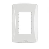 Placa 4x2 Para 3 Módulos Horizontal Linha Petra - MecTronic - MEC-TRONIC