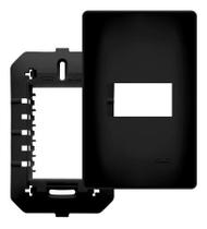 Placa 4X2 Preta 01 Mód. Com Suporte SHP - Fame