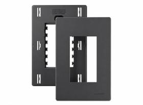 Placa 4x2 + Suporte 3 Posto Titanio Infiniti Plus Cor:Titanio Placa 4x2 + Suporte 3 Posto Titanio Infiniti Plus Cor:Titanio