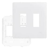 Placa 4x4 1-1 Posto Vertical Com Suporte Branca - 3640 Fame