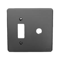 Placa 4x4 1 Tecla + Saída de Fio Cinza Pial 8581 Placa 4x4 1 Tecla + Saída de Fio Cinza Pial 8581
