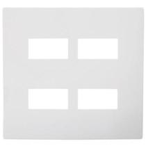 Placa 4x4 2+2 Mod Com Suporte Branco Ilumi
