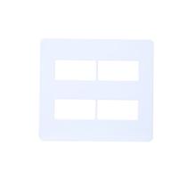 Placa 4x4 2 + 2 Modulos Separados N1672.4 BL Branca, Linha Unno, ABB Placa 4x4 2 + 2 Modulos Separados N1672.4 BL Branca, Linha Unno, ABB