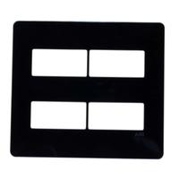 Placa 4x4 2 + 2 Modulos Separados N1672.4 PT Preta, Linha Unno Life, ABB Placa 4x4 2 + 2 Modulos Separados N1672.4 PT Preta, Linha Unno Life, ABB