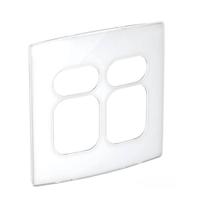 Placa 4x4 2+2 posto junto e 1+1 posto separado Nereya Pial Legrand gloss 663453 Placa 4x4 2+2 posto junto e 1+1 posto separado Nereya Pial Legrand gloss 663453