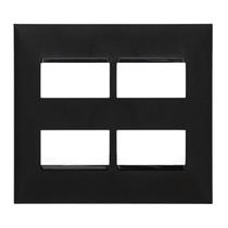 Placa 4X4 2+2 Postos Separados Preta Pial Plus+ Legrand