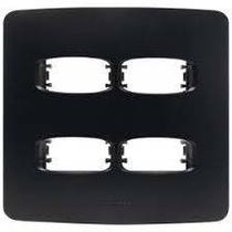 Placa 4x4 2+2 Postos+Suporte 85697-Alumbra Gracia Maxx Black Placa 4x4 2+2 Postos+Suporte 85697-Alumbra Gracia Maxx Black