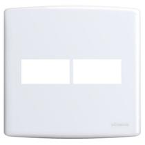 Placa 4x4 2 Módulo Com Suporte Branco Siena 6411 Alumbra