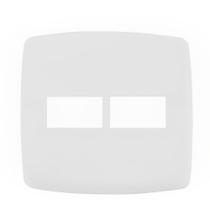 Placa 4x4 2 Modulos com Suporte Branco - DC-8100/41 - DICOMPEL