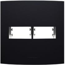 Placa 4x4 2 Módulos Inova Pro Class Preto Fosco Alumbra Placa 4x4 2 Módulos Inova Pro Class Preto Fosco Alumbra