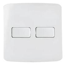 Placa 4x4 2 Módulos Interruptor Simples Margirius Linha B3 Placa 4x4 2 Módulos Interruptor Simples Margirius Linha B3