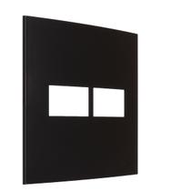 Placa 4x4 2 Posto Preta Fosca Clean Margirius