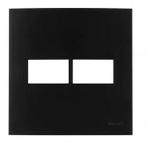 Placa 4x4 2 postos c/ suporte ebony clean margirius Placa 4x4 2 postos c/ suporte ebony clean margirius