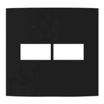 Placa 4x4 2 Postos Ebony Clean Margirius 14453