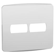 Placa 4X4 2 Postos Separados Branca Miluz S3B77420 Schneider