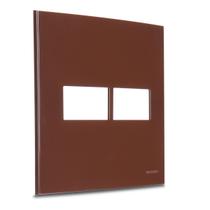 Placa 4X4 2 Postos Sleek Marrom Margirius Placa 4X4 2 Postos Sleek Marrom Margirius