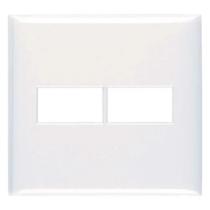 Placa 4x4 2 postos Thesi Bticino M9P2 branco Placa 4x4 2 postos Thesi Bticino M9P2 branco