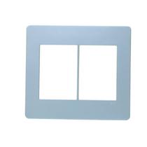 Placa 4x4 3 + 3 Modulos N1673.6 PR Prata, Linha Unno Life, ABB