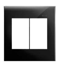 Placa 4x4 3+3 Postos Preto Fosco 35613-64 - Simon 30