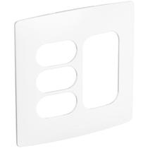 Placa 4x4 3 postos separados + 3 postos juntos Nereya Pial Legrand sal seda 663460